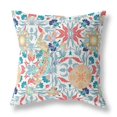 thumbnail image 1 of HomeRoots 411338 26 in. Paon Intérieur et Extérieur Zip Throw Oreiller & 44; Blanc et Rouge, 1 of 1