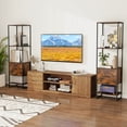 thumbnail image 2 of Costway 2 PCS 5-Tier Bookshelf with 4 Open Shelves Storage Drawer Book Storage Organizer Brown, 2 of 10