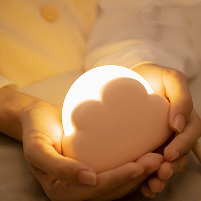 XZNGL Cute Night Light For Kids, Portable Clouds Night Light For Nurserying Baby, 2 Color 4th Gear Dimmable Rechargeable Night Light