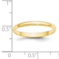 thumbnail image 3 of 10K Yellow Gold 2.5mm Light Weight Half Round Band Size 6.5, 3 of 3