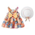 thumbnail image 1 of Robe pour Bébé Fille Robe Tutu pour Bébé Fille Robe d'Été Sans Manches pour Filles avec Chapeaux 2 Pcs Robe de Printemps pour Bébé Fille 2-3 Ans, 1 of 8