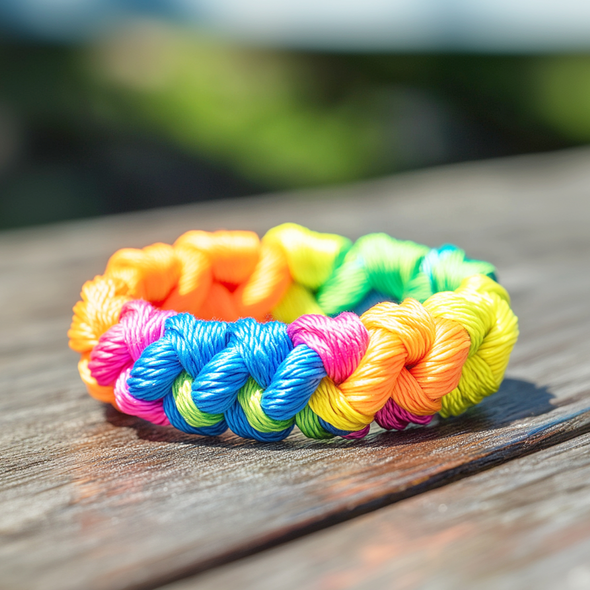 TINY HANDS Parachute Cord, Tie Dye, 100 % Nylon 4 mm (0.16 in), 5.5 m (18 ft), Age 6+, Kids, Crafts