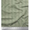 thumbnail image 1 of Soimoi Green Modal Satin Fabric Filigree Damask Printed Fabric 1 Yard 42 Inch Wide, 1 of 3