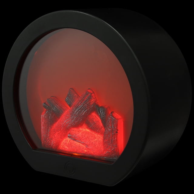 OULII Fireplace Night Light Decor: LED Lanterns, Tabletop Fireplace, Plastic Light Fireplace for Home Garden Yard Decor