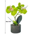 thumbnail image 4 of facefd Artificial Orchid Flower & Pot Simulation Potted Flower Home Office Table artificial Floral Decor, JH1735, Green, 4 of 4