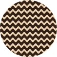 thumbnail image 1 of Ahgly Company Machine Washable Indoor Round Transitional Black Brown Area Rugs, 3' Round, 1 of 7