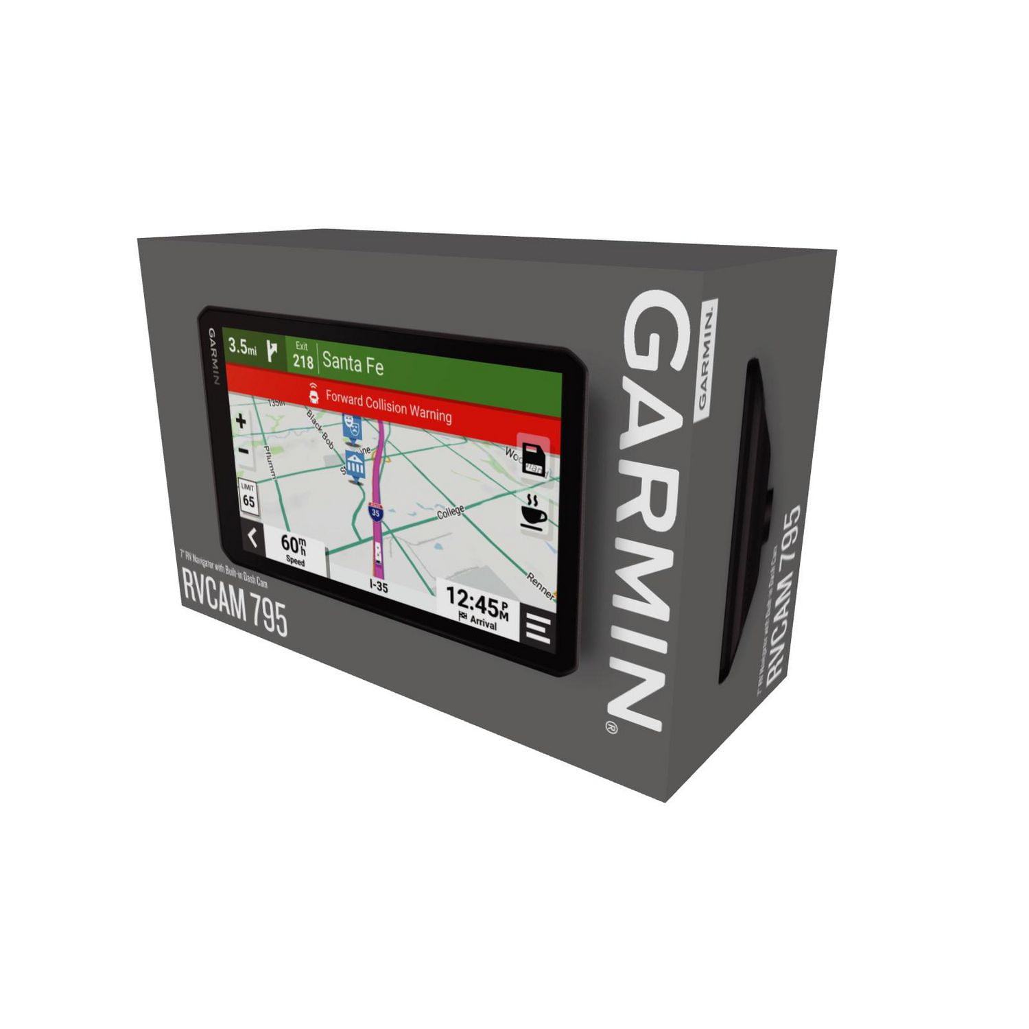 Navigateur GPS RV 795 Garmin RVcam avec écran 7 po et Dash Cam intégré - Noir