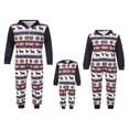 thumbnail image 1 of Pyjama à Capuche Parent-Enfant à Fermeture Éclair Assortie pour la Famille de Noël, 1 of 6