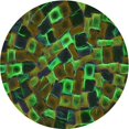 thumbnail image 1 of Ahgly Company Machine Washable Indoor Round Transitional Dark Lime Green Area Rugs, 8' Round, 1 of 7