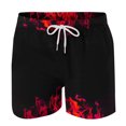 thumbnail image 4 of LMKIHUSA Men Swim Shorts with Zipper Pockets Quick Dry Board Shorts with Pockets Breathable Surf Beach Shorts Hawaiian Stretchy Board Beach Shorts 2025 Red,M, 4 of 5