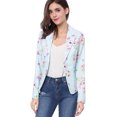 thumbnail image 1 of INSPIRE CHIC Blazer Ouvert à Revers Cranté à Manches Longues Intégrales pour Femme, 1 of 6