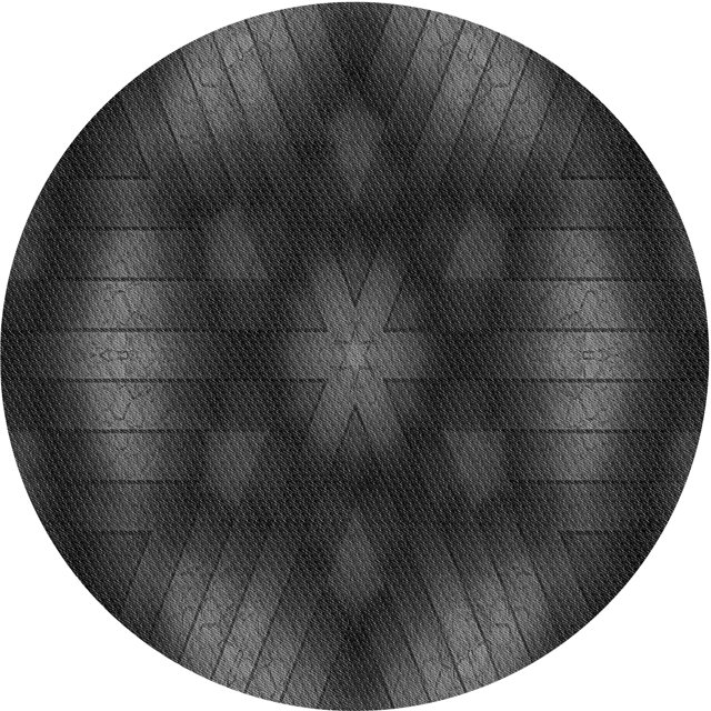 Ahgly Tapis Rond Lavable en Machine Intérieur Transitionnel Gris Carbone, 6 Pieds Rond