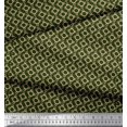 thumbnail image 3 of Soimoi Green Silk Fabric Round Geometric Fabric Prints By Yard 42 Inch Wide, 3 of 4