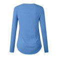 thumbnail image 3 of Women‘s Solid Color Long Sleeve Printed Top Pink M, 3 of 4