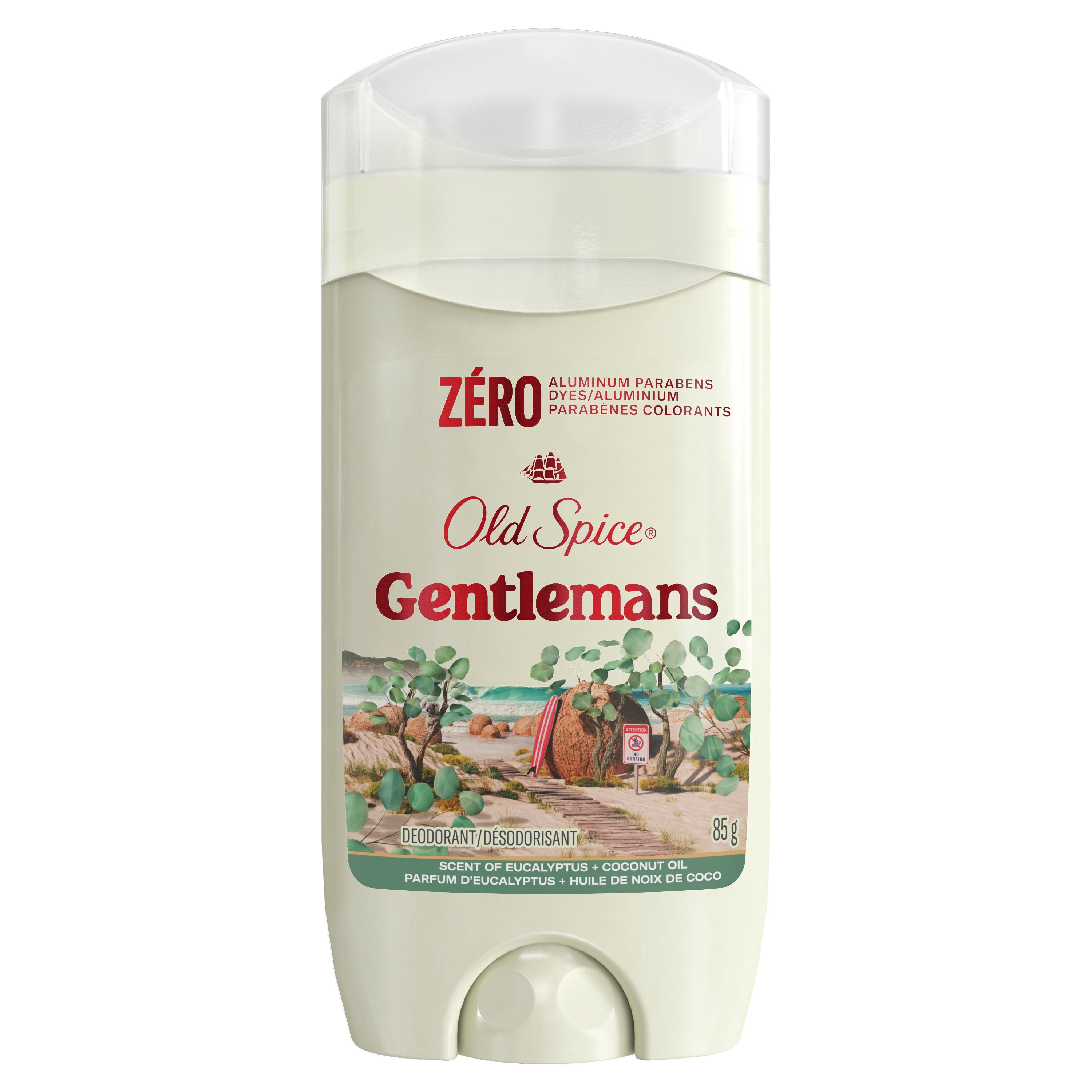Désodorisant sans aluminium pour hommes Old Spice, Eucalyptus et huile de noix de coco
