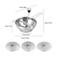thumbnail image 3 of Food Mill Hand Crank Food Mill Stainless Steel Effortless Handle Tomato Mill For Interchangeable Discs Saving Space For Making Tomato Mashed Potatoes Soups Cordless Handheld Mixer Cordless Mixers, 3 of 4