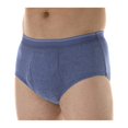 thumbnail image 2 of 3-Pack Men's Super Absorbency Washable Reusable Bladder Control Briefs Grey 3X (Waist 46-48), 2 of 5