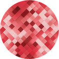 thumbnail image 1 of Ahgly Company Tapis de Zone Rond d'Intérieur Lavable à la Machine, Transitionnel, Pastel Rouge Rose, 6 Pieds Rond, 1 of 7