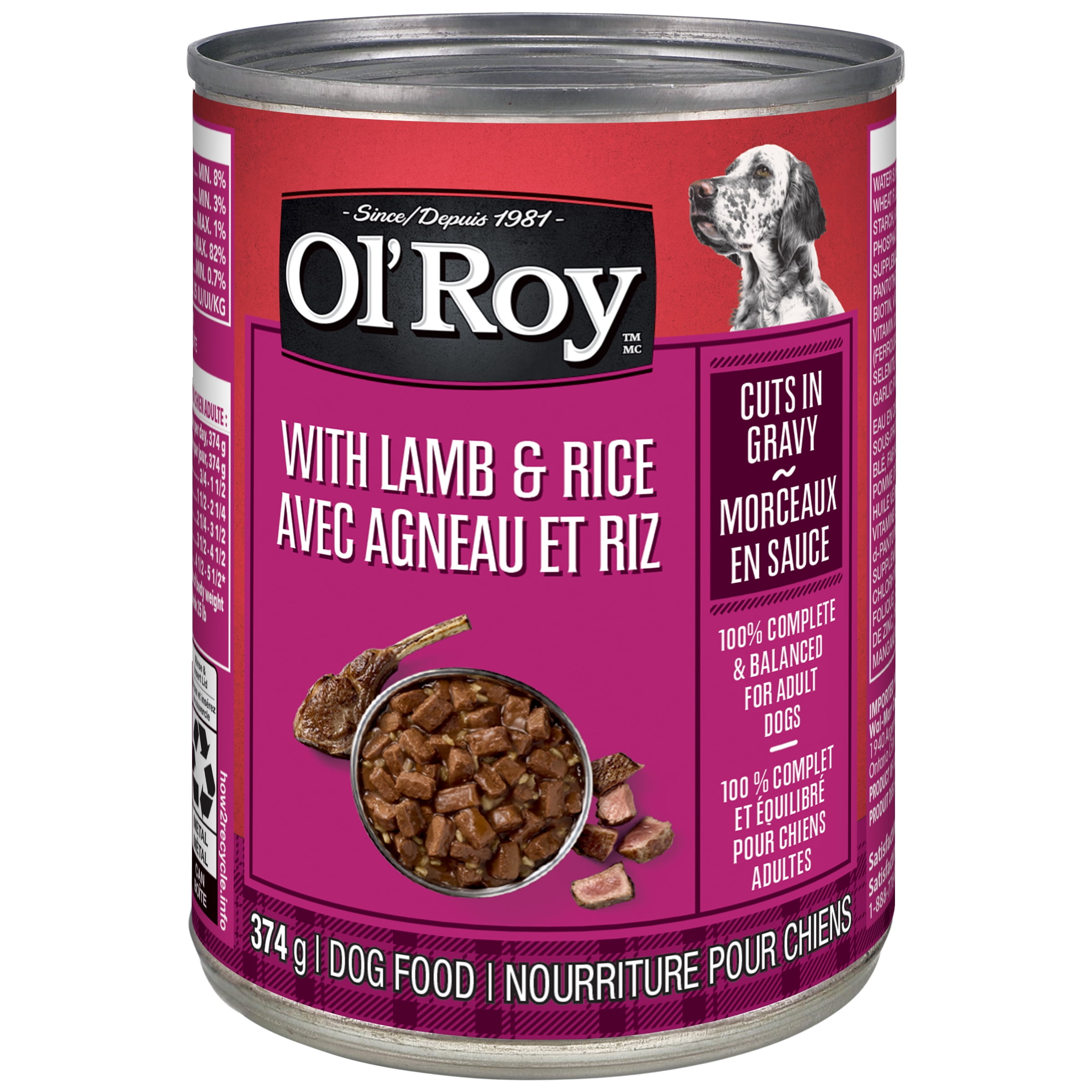Ol' Roy Wet Dog Food with Lamb and Rice