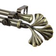 thumbnail image 4 of Rod Desyne Fortune Double Curtain Rod, 120 to 170-Inch, Antique Brass, 4 of 4