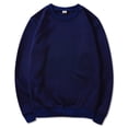thumbnail image 2 of vdgthytj Men's Crewneck Sweatshirt Long Sleeve Basic Solid Color Shirts Fall Fleece Loose Pullover Streetwear, 2 of 3
