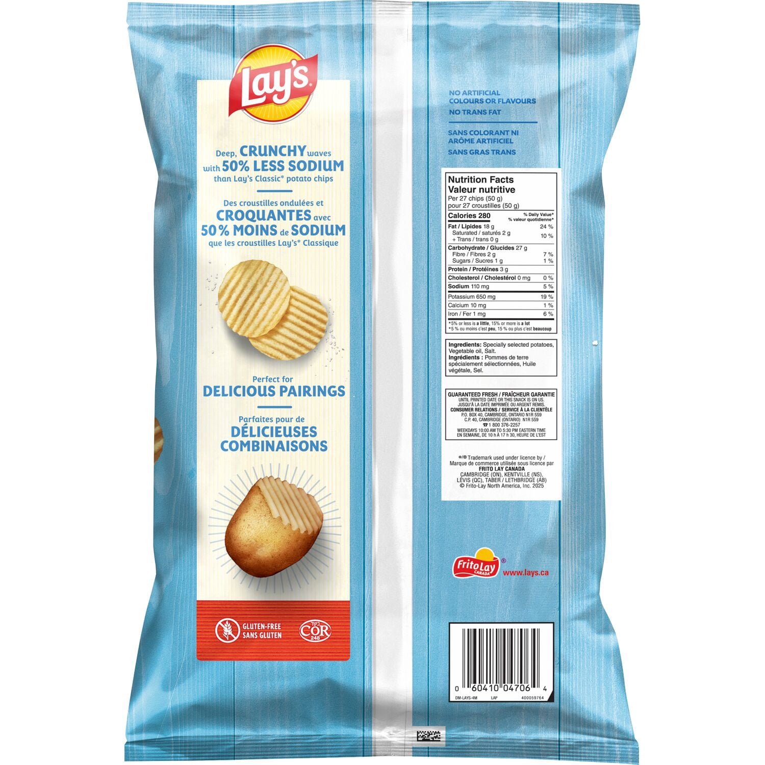 Lay's Wavy Lightly Salted Potato Chips