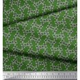 thumbnail image 3 of Soimoi Green polyester Crepe Fabric Flower Floral Decor Fabric Printed Yard 52 Inch Wide, 3 of 3