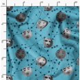 thumbnail image 2 of Soimoi Silk Fabric Moon & Stars Galaxy Decor Fabric Printed Yard 42 Inch Wide, 2 of 6
