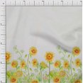 thumbnail image 1 of oneOone Georgette Viscose Fabric Leaves & Flower Panel Print Fabric BTY 42 Inch Wide, 1 of 3