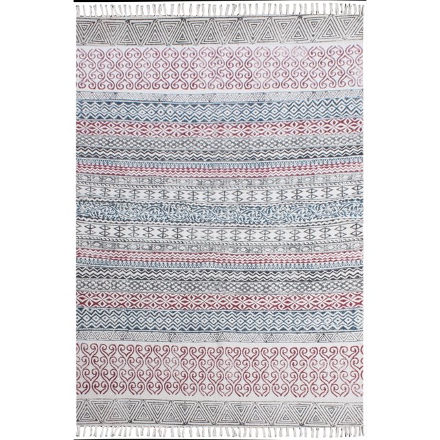 Casavani Tapis Tissé à la Main pour Salon et Entrée, Rouge 2x3 Pieds