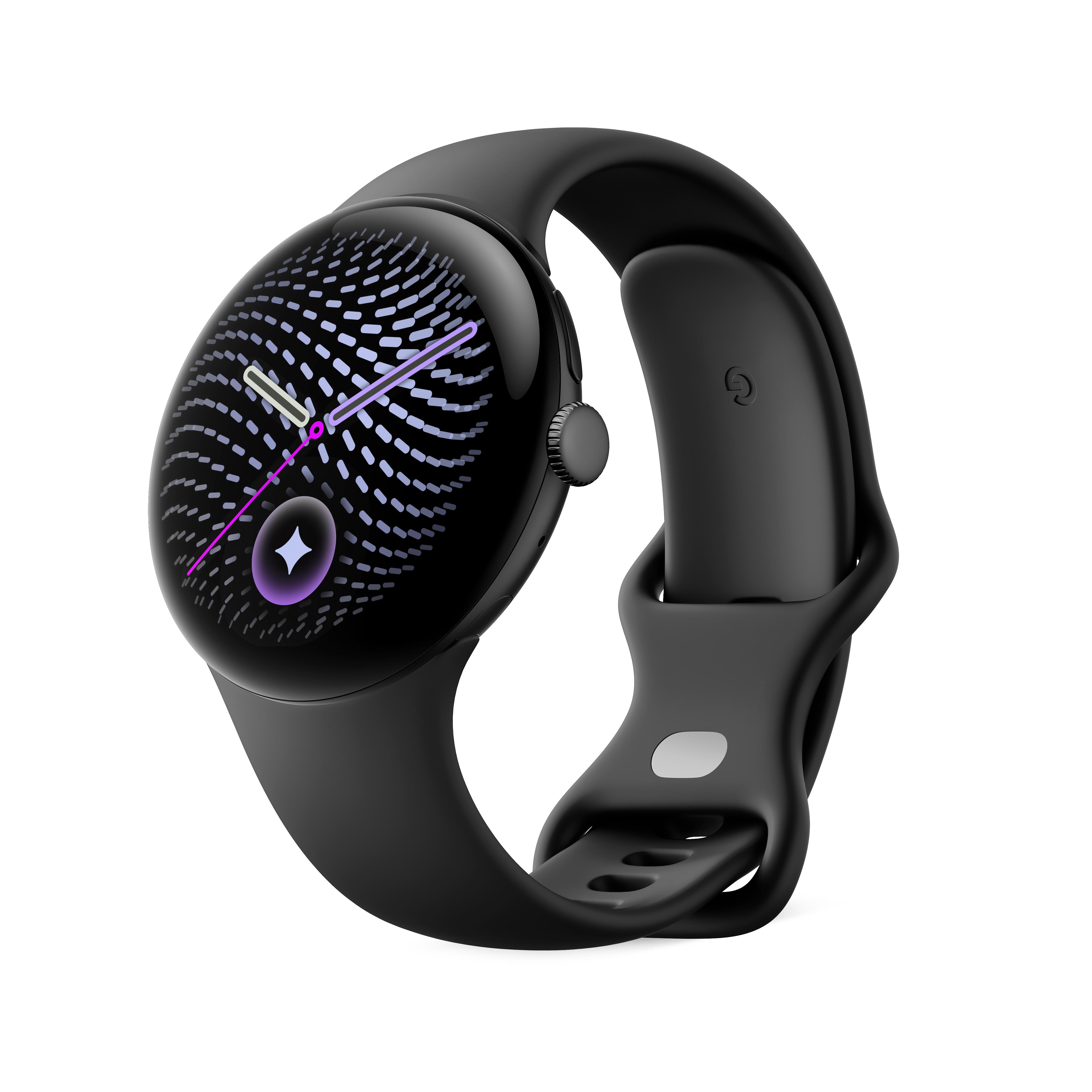 Google Pixel Watch 5, (45mm) Matte Black Aluminum Case with Obsidian Active Band (2nd gen)