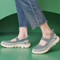 thumbnail image 3 of Womens Orthopedic Platform Walking Shoes Comfortable Knit Color Block Memory Foam Slip on Nursing Work Loafers Sneakers, 3 of 6