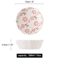 thumbnail image 3 of Qeeadeea Small Round Baking Dish Set Of 2, Colorful Ceramic Pie Pan, Round Ceramic Pie Plate-white-flower, 3 of 7