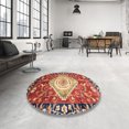 thumbnail image 3 of Ahgly Company Indoor Rectangle Abstract Fire Brick Red Persian Area Rugs, 3' x 5', 3 of 6