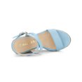 thumbnail image 4 of BLISSFUL STEP Chaussures pour Femmes Sandales Espadrilles à Talon Compensé Slingback à Brides Croisées Bleu Ciel 10, 4 of 7