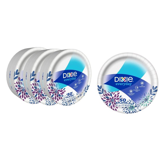 Dixie Assiettes à Dessert en Papier, 6 7/8 Po, 50 Unités (3)