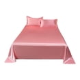 thumbnail image 2 of weibbin Ice Silk Bed Sheet Pillow Case 3 Piece Set And Luxurious Soft Ice Silk Bed Sheet Suitable For All Seasons Cool Ice Silk Fabric Machine Washable, 2 of 8