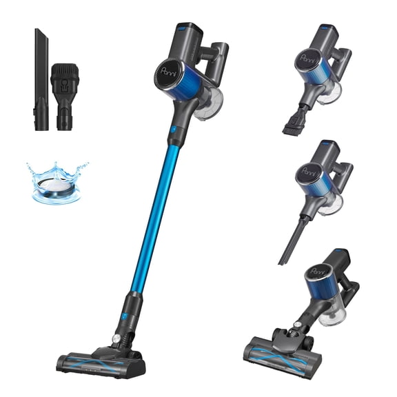Panni Aspirateur-balai Sans Fil 3-en-1 avec Moteur Sans Balais, Autoportant, 28 000 Pa, S1, Bleu, P708S