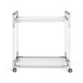 thumbnail image 1 of Bar Serving Silver Cart with Acrylic, 1 of 5