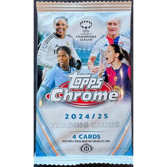 2024/25 Topps Chrome UEFA Women's Champions League Soccer Hobby Packs (Sales By The Pack)