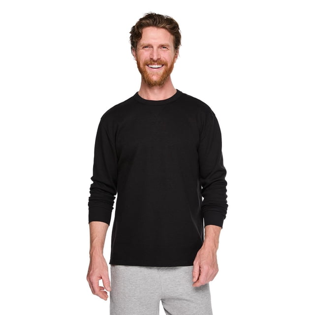 George Men's Long-Sleeve Textured T-Shirt