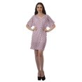 thumbnail image 2 of Moomaya Robes Décontractées pour Femmes Courtes Imprimées Robe Fluide à Col en V pour Femmes Grande Taille, 2 of 6