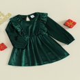 thumbnail image 3 of MesaSe Robe en Velours d'Automne pour Tout-Petite Fille, à Volants, Manches Longues, Encolure Évasée, 3 of 9