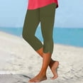 thumbnail image 2 of Timegard Women's High Waisted Slim Yoga Capris, Solid Color, Small, 2 of 6