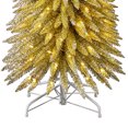 thumbnail image 4 of Home Heritage 9' 250 LED Pre-Lit Artificial Christmas Tinsel Tree, Gold, 4 of 8