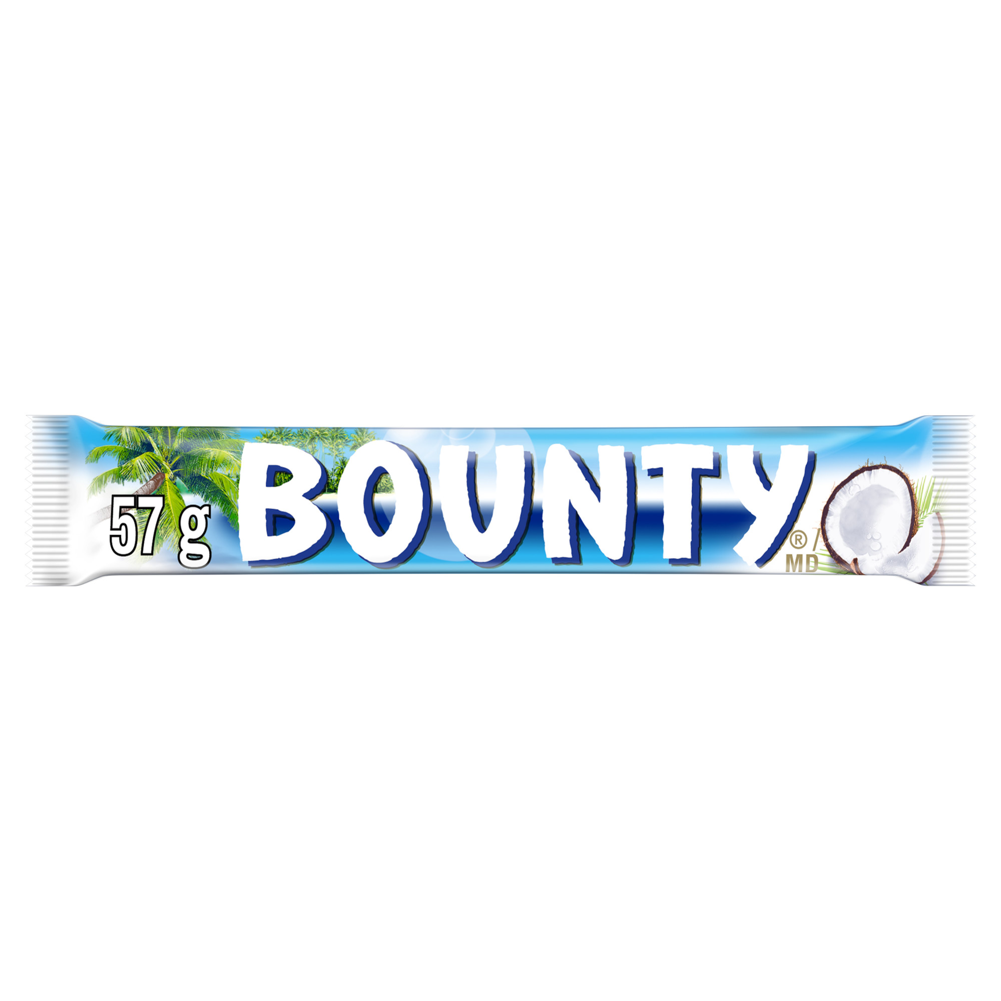 BOUNTY, Coconut Milk Chocolate Bar, Full Size Bar, 57g