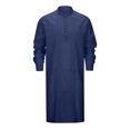 thumbnail image 1 of Wdgfv Kaftan pour Homme Robe Boutonnée à Manches Longues en Coton et Lin Thobe Décontracté Robe Musulmane Henley Chemise, 1 of 7