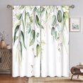 thumbnail image 1 of Innerwin Rideaux Protection UV Draperies Isolées Thermiquement Occultantes Imprimé Floral Rideau de Fenêtre Écoénergétique Imperméable Poche pour Tringle Panneau Moderne Vert Pâle 260x210cm/102.36x82.68 Pouces LxH, 1 of 6