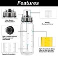 thumbnail image 2 of Uxcell Glass Stainless Steel Silicone Olive Oil Dispenser Bottle Pour Drip-Free with Marks 300ML, 2 of 7