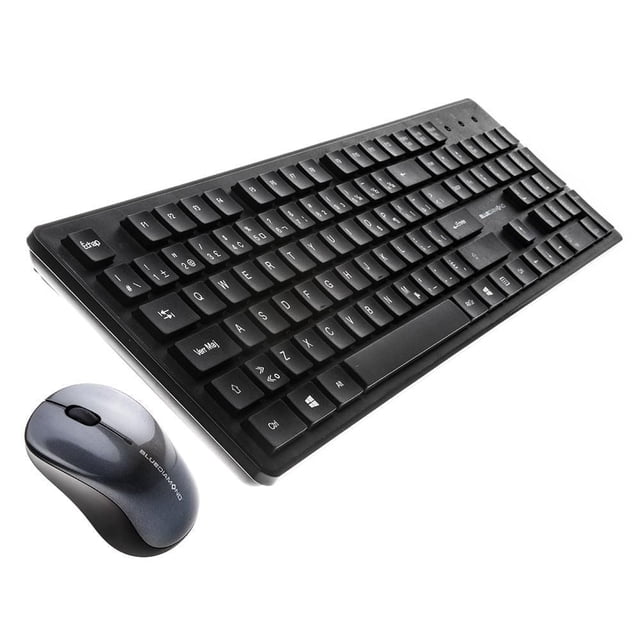 BlueDiamond Connect Combo Wireless Membrane Keyboard with 2.4 GHz Wireless technology Mouse - French Layout - Black